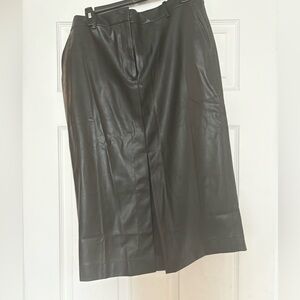 Vegan leather pencil skirt size 14 black